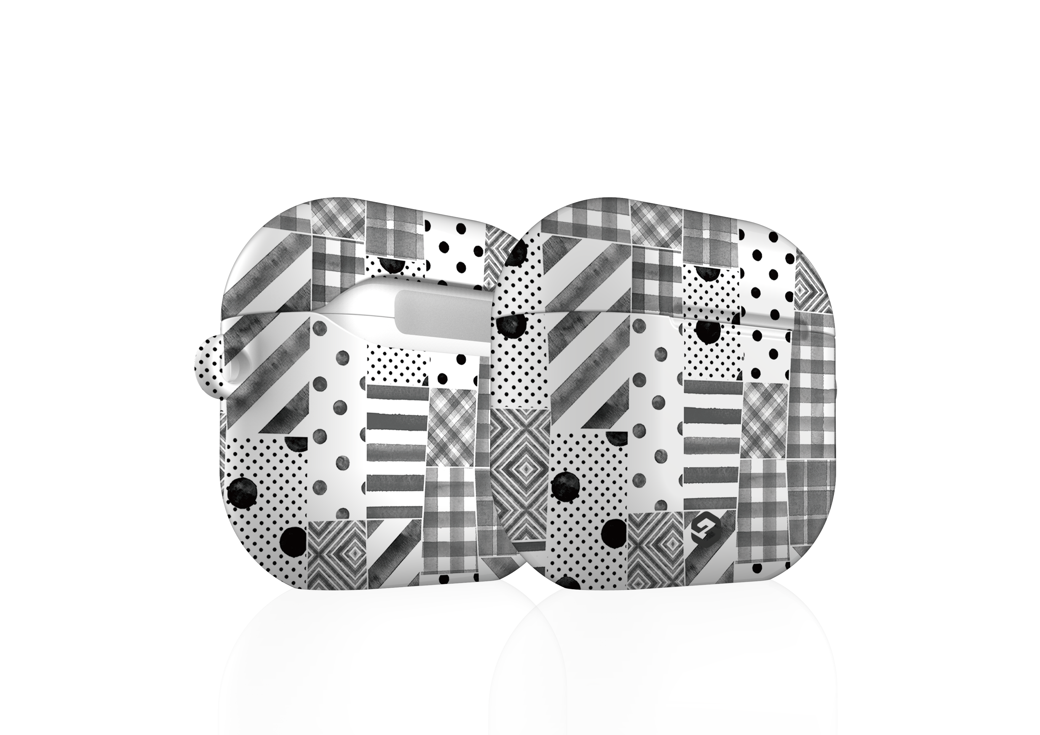 Monochrome Patchwork  Airpods 4 Case