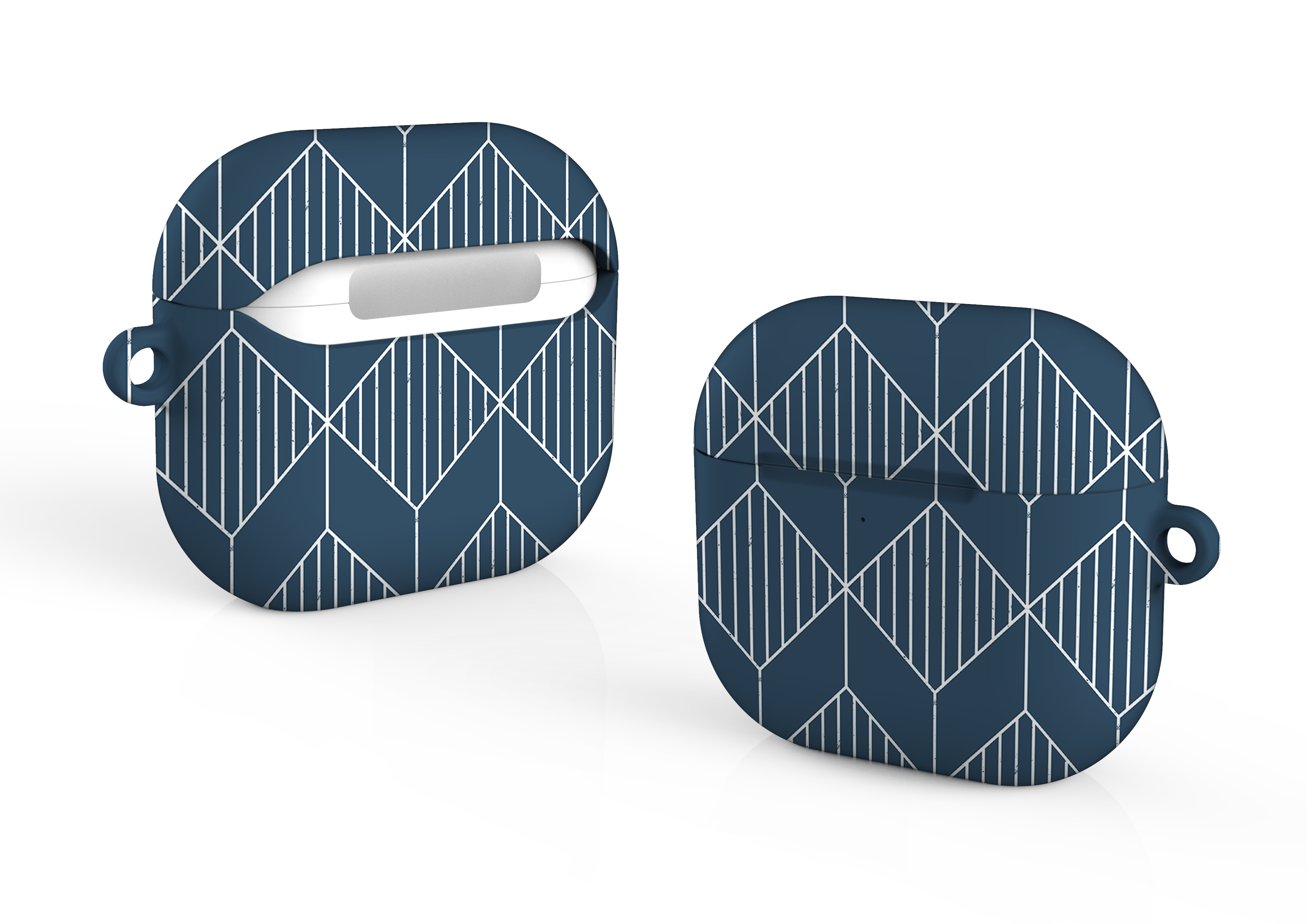 Navy Grid Airpods 4 Case