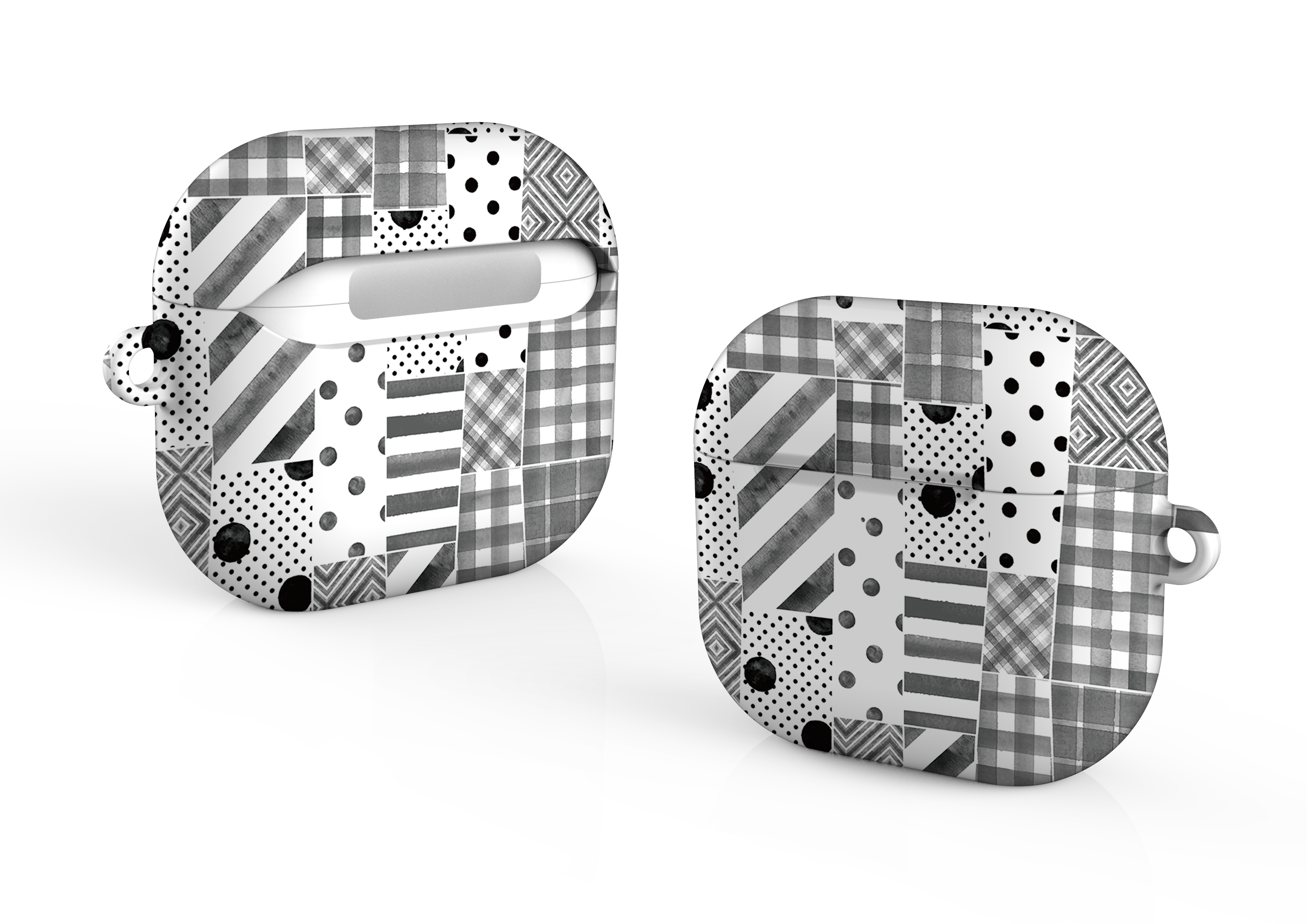 Monochrome Patchwork  Airpods 4 Case