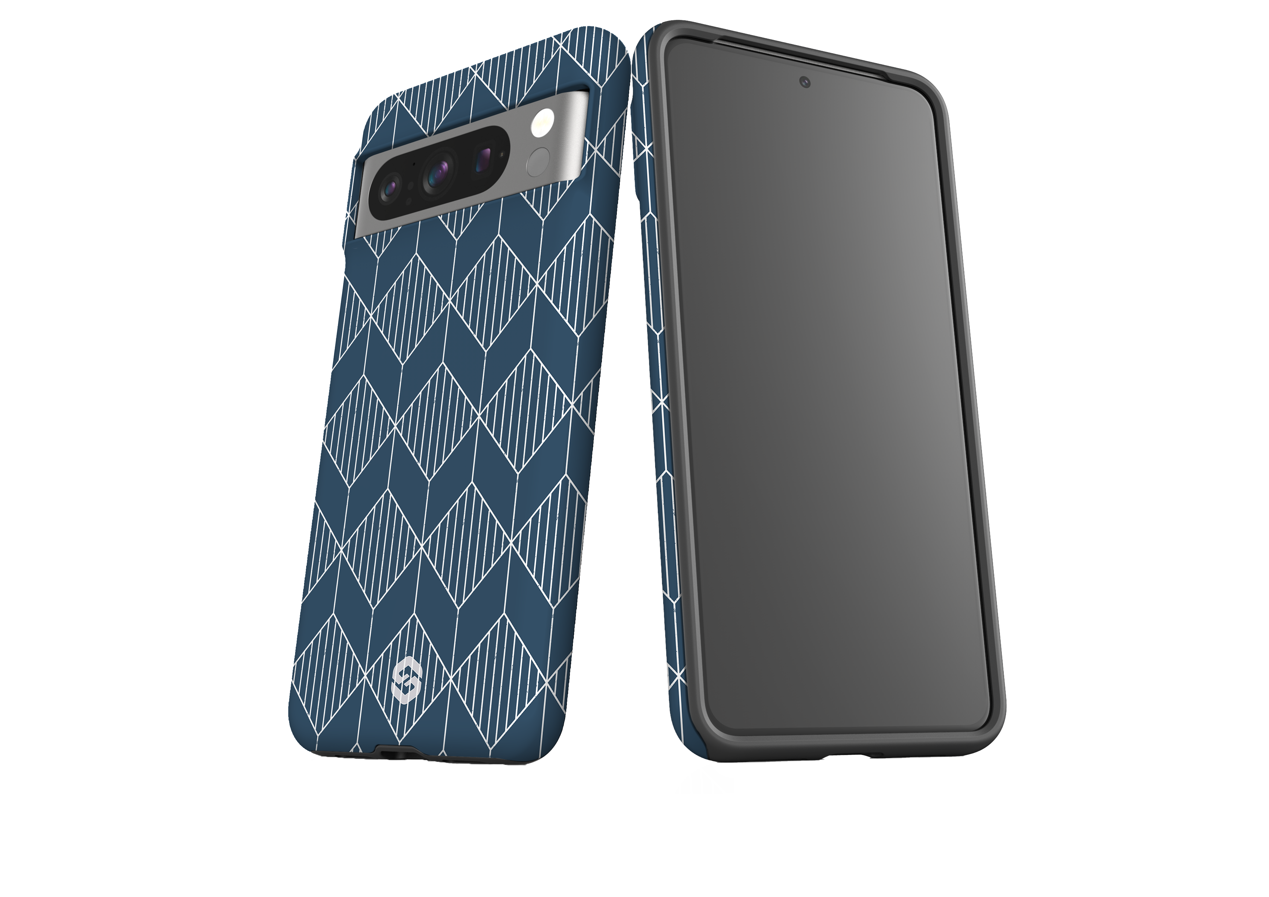Navy Grid Case - Google Pixel Series