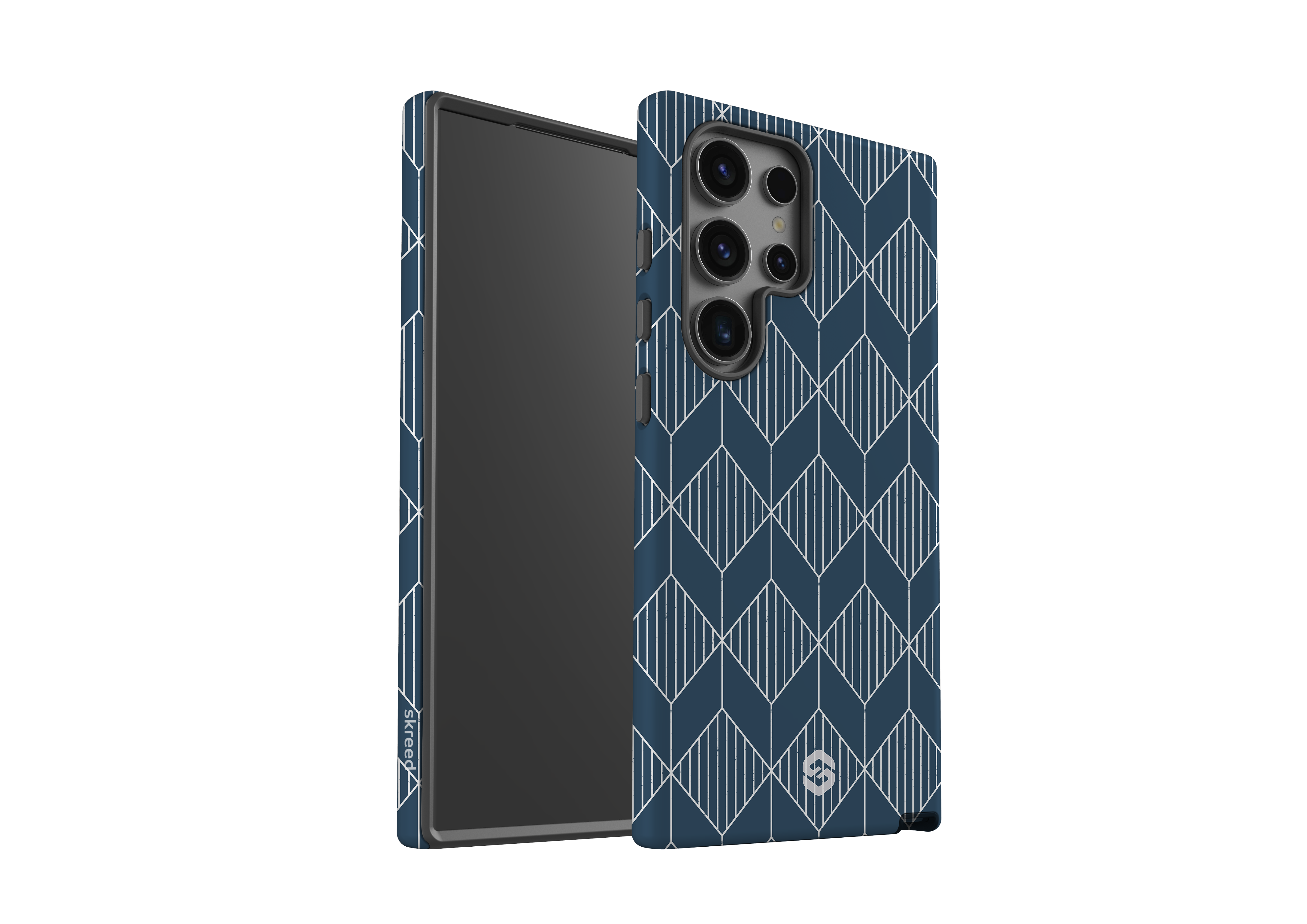 Navy Grid Case - Samsung Galaxy S24 Series