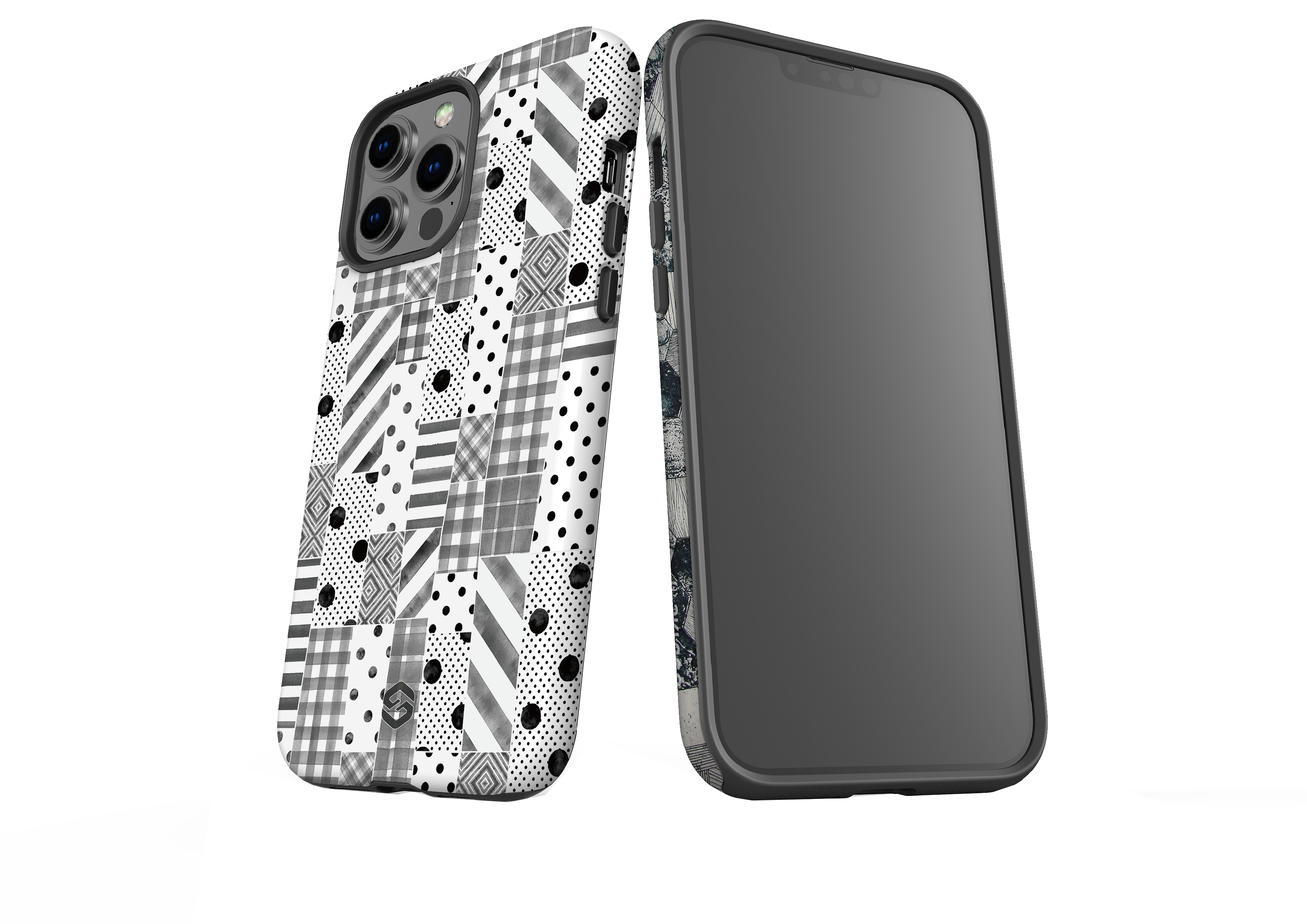 Monochrome Patchwork Case - iPhone 13 Series