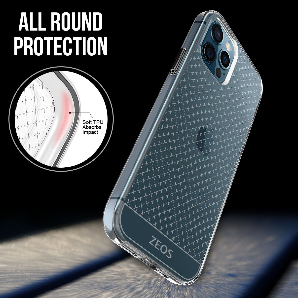 ZEOS KLARITY-X Clear CASE for iPhone 12 Pro Max