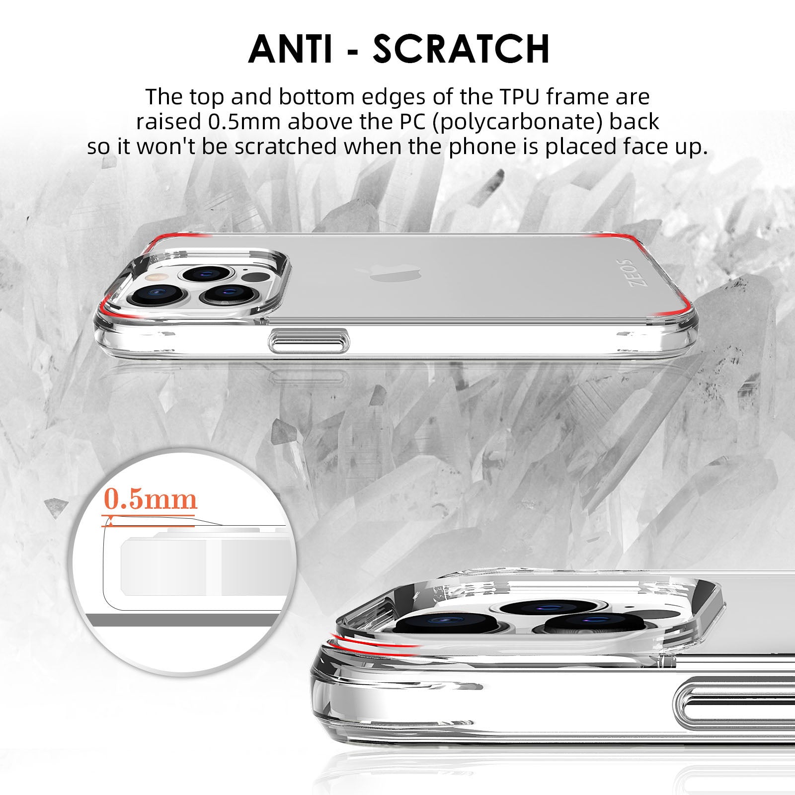 ZEOS KLARITY Clear CASE for iPhone 13 Pro