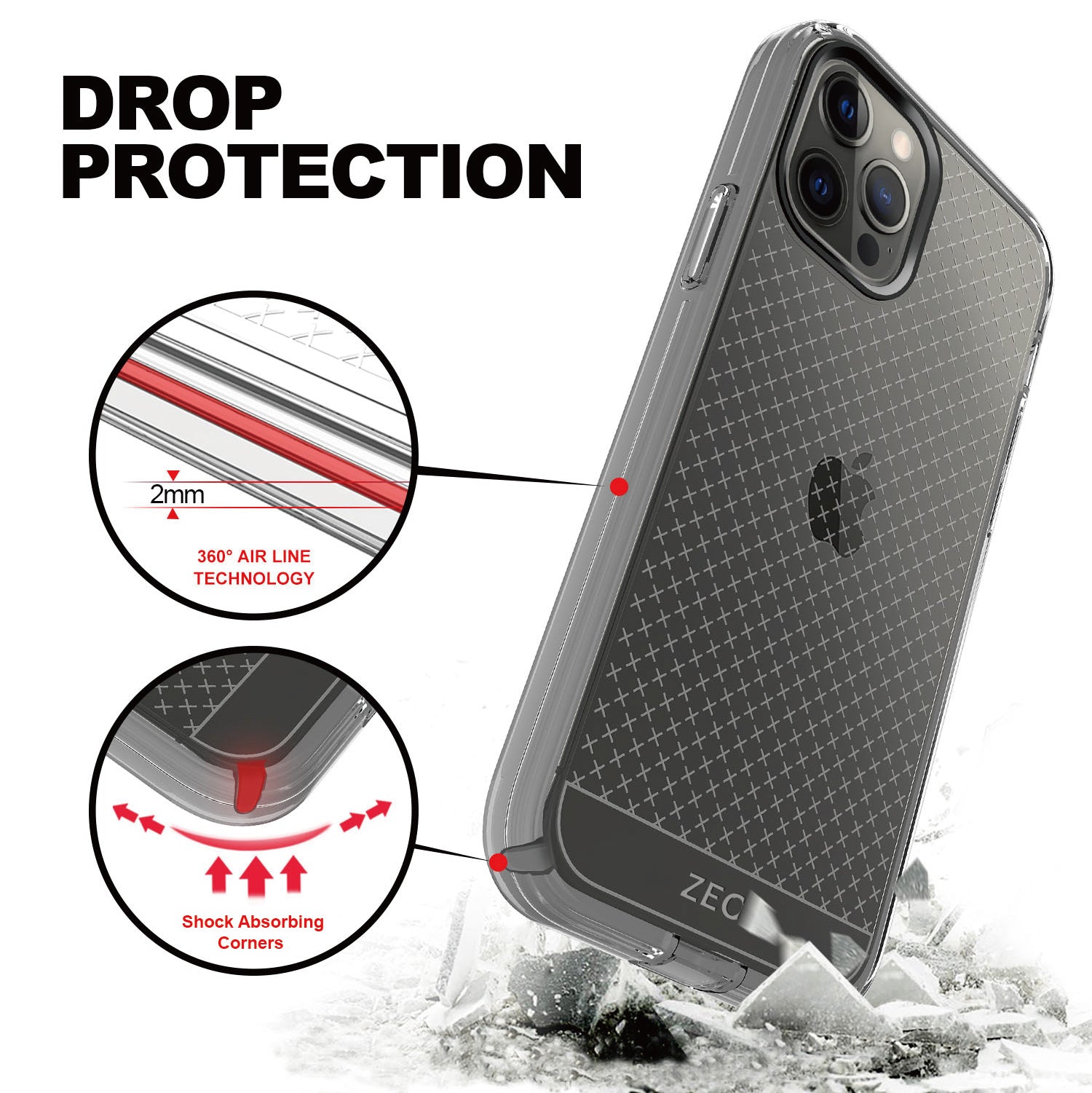 ZEOS Klarity-XT Clear Case for iPhone 13 Pro